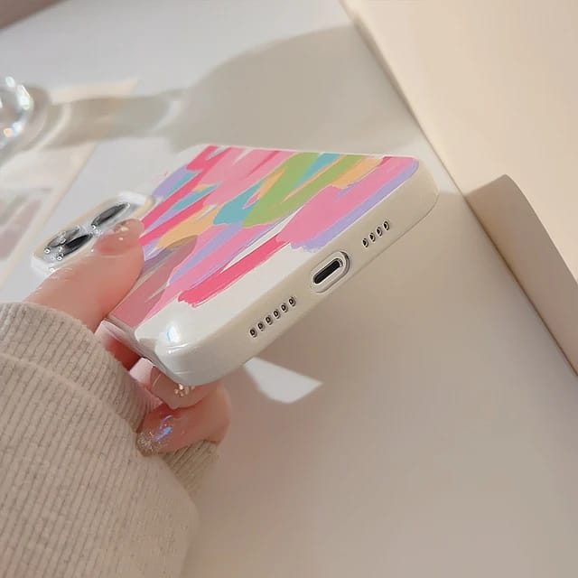 Smiley Rainbow Design - iPhone back cover only