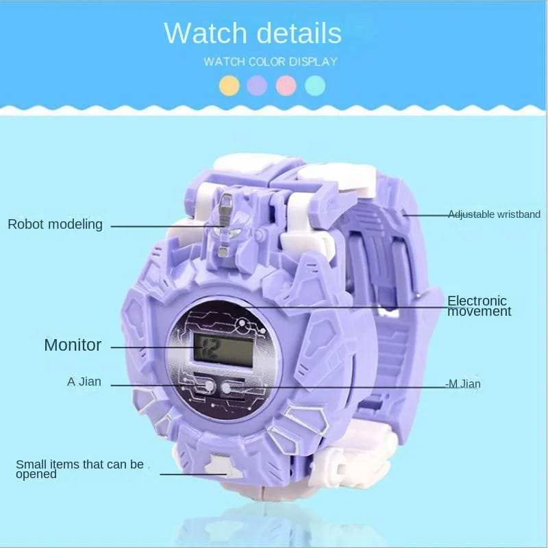 Transformers Robot Toy Deformation Digital Watch