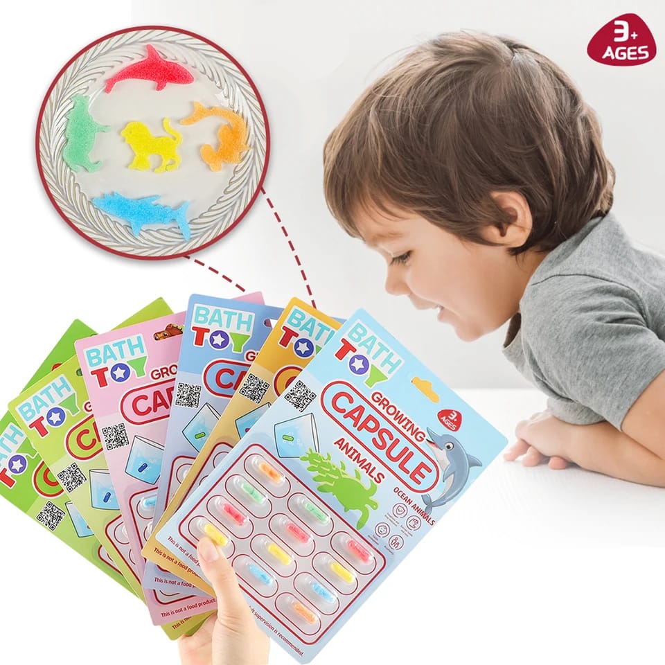 12 Pcs Water Expandable Mystery Magic Capsule