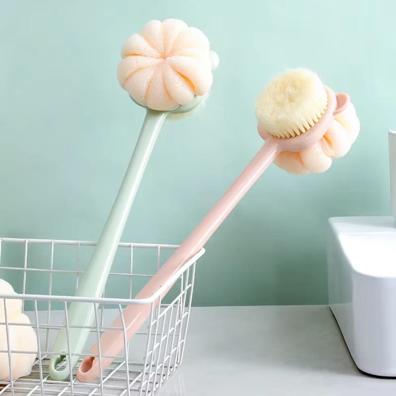 2 in 1 Long Handle Shower Body Brush Back Scrubber