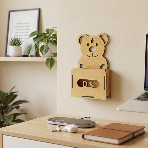 Wall Mounted Bear Phone Holder