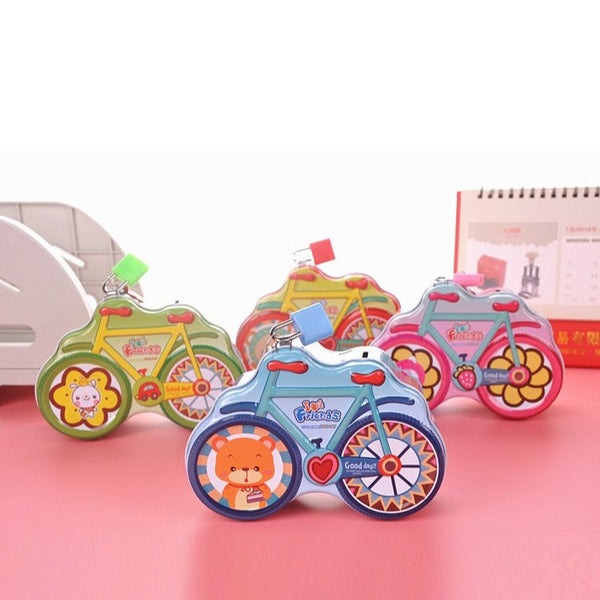 Cycle Shape Metal Coin Box