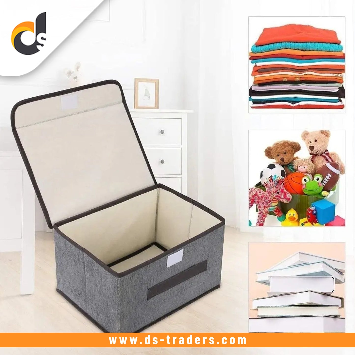 Multi-Purpose Foldable Non-Woven Storage Organizer Box 