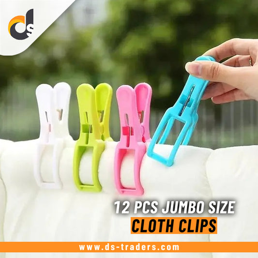 12 Pcs Jumbo Size Cloth Clips