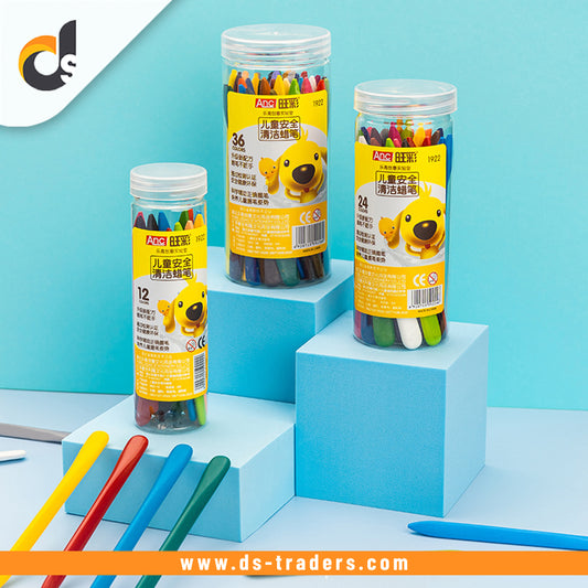 12pcs Plastic Crayons Set With Jar