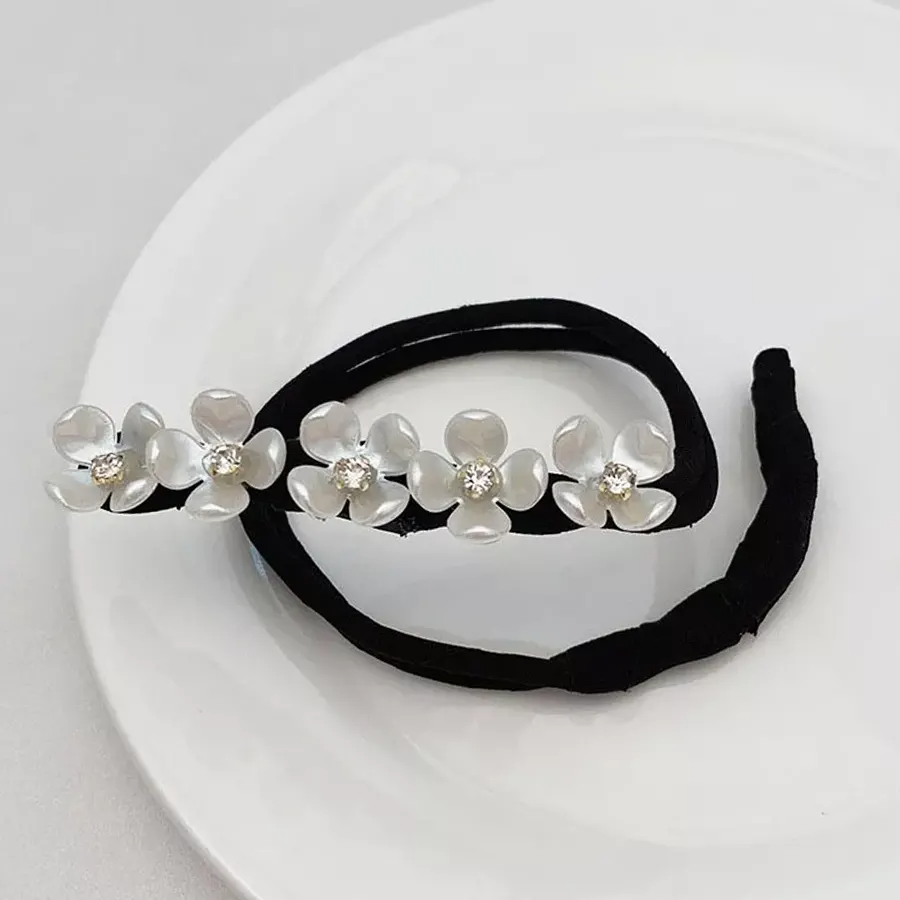Pearl Flower Magic Bun Maker Hairband