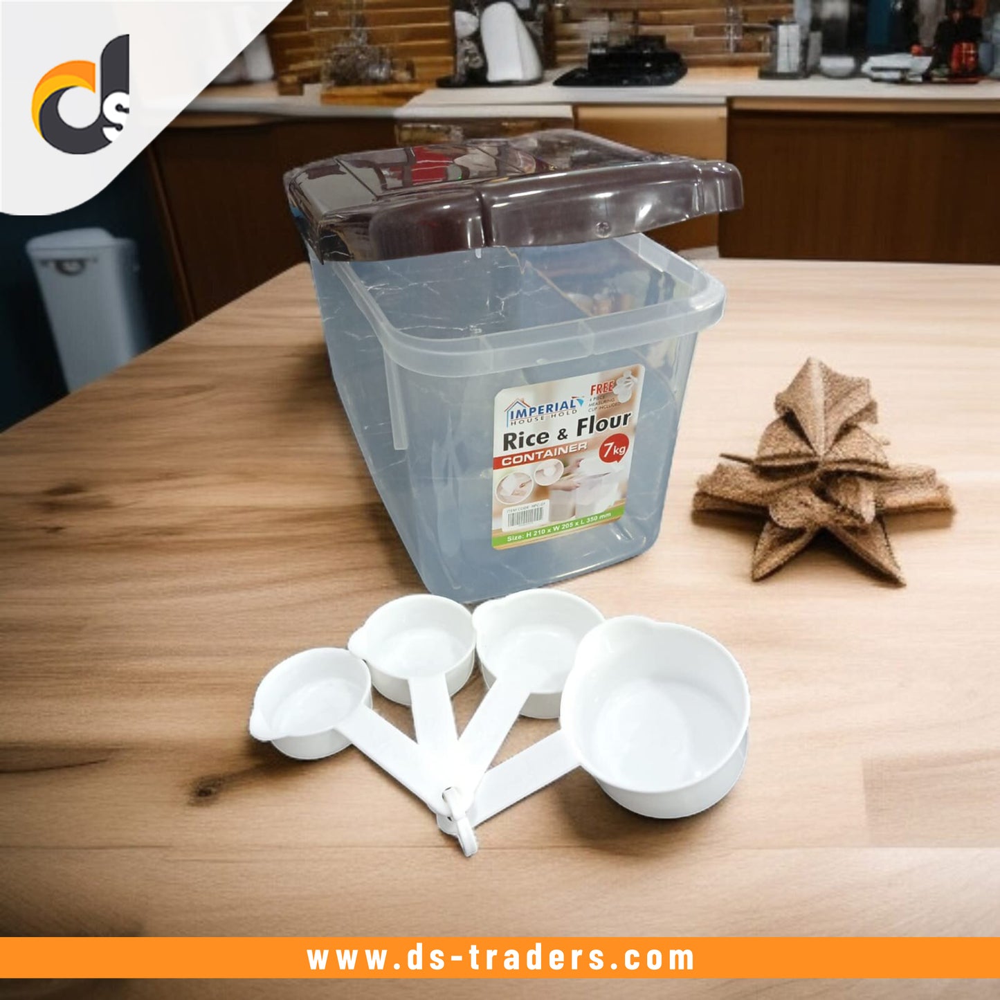 Rice and Flour Container with Wheel