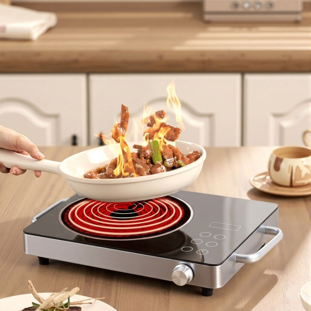 Electric Single Burner Stove with Timer Touch