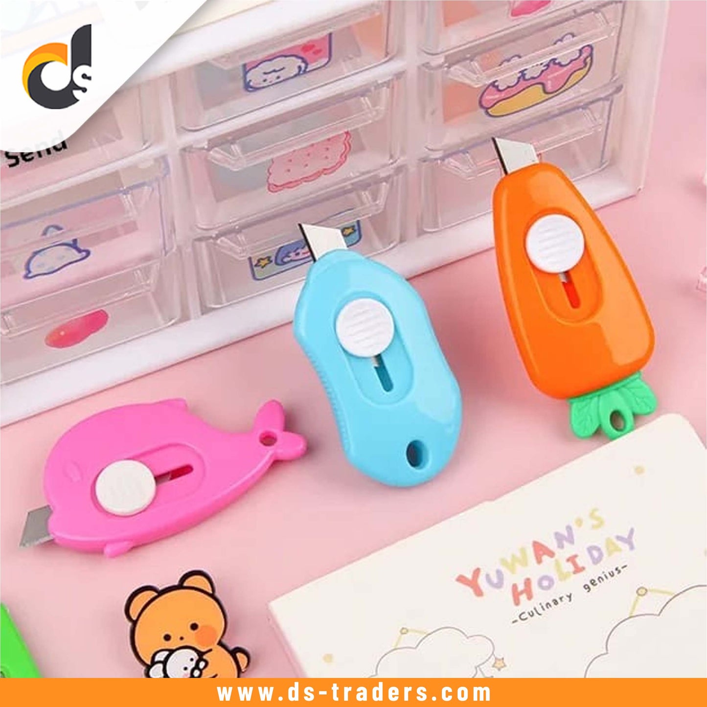 Pack Of 2 - Portable Mini Paper Cutter