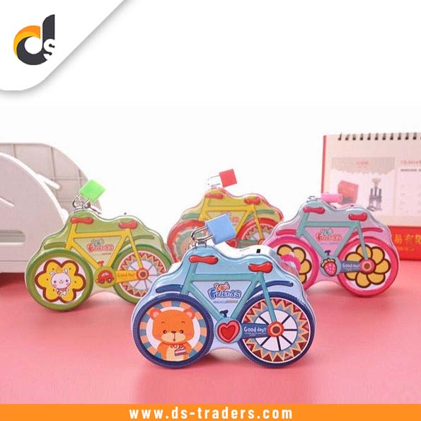 Cycle Shape Metal Coin Box