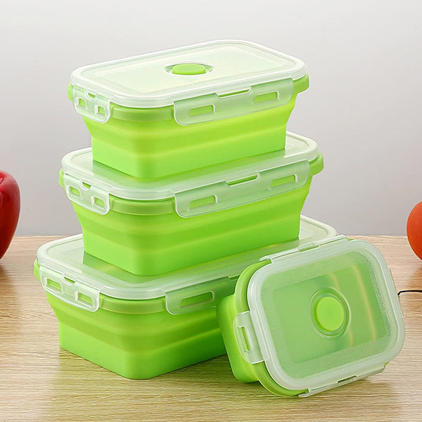 4PCs Silicone Food Storage Container