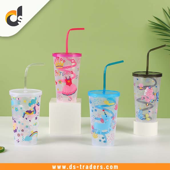 Straw Ring Plastic Glass