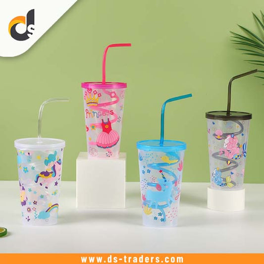 Straw Ring Plastic Glass