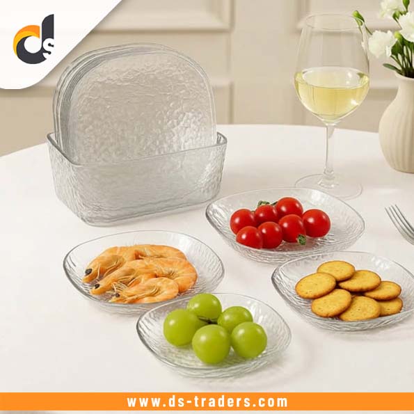8PCs Acrylic Luxury Style Plate Set