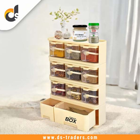 9 In 1 Crystal Spice Storage Jar