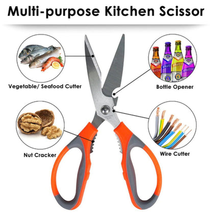 6 in 1 Multipurpose All In One Kitchen Multi functional Scissors