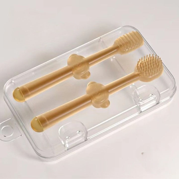 2PCs Silicon Baby Toothbrush for Milk Teeth for bundle