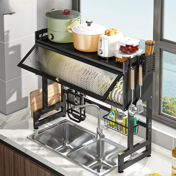 Stainless Steel Sink Dish Drying Cabinet Rack