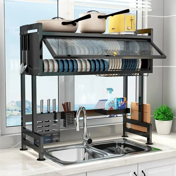 Stainless Steel Sink Dish Drying Cabinet Rack