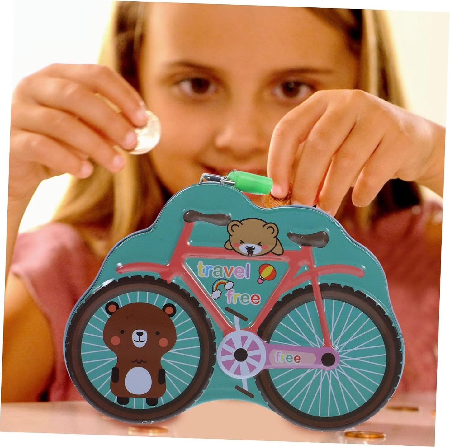 Cycle Shape Metal Coin Box
