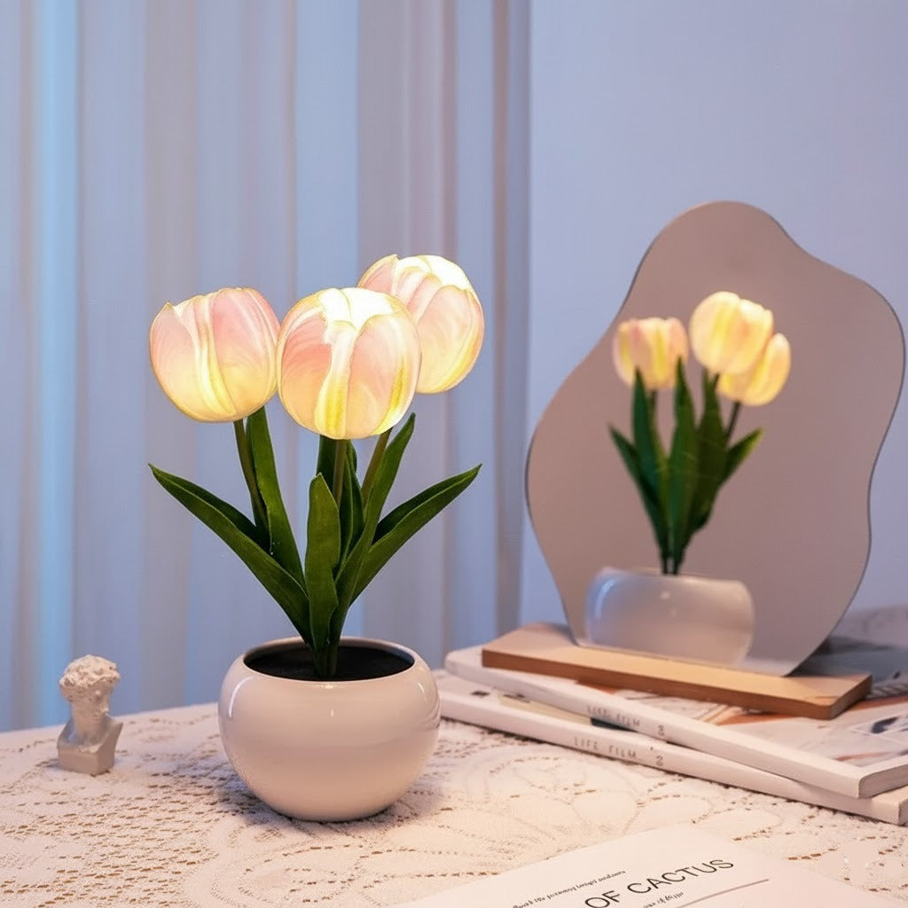 LED Tulip Flower Night Lamp