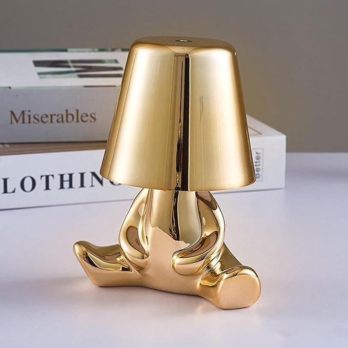USB Rechargeable Metalic Golden Lamp