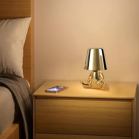 USB Rechargeable Metalic Golden Lamp