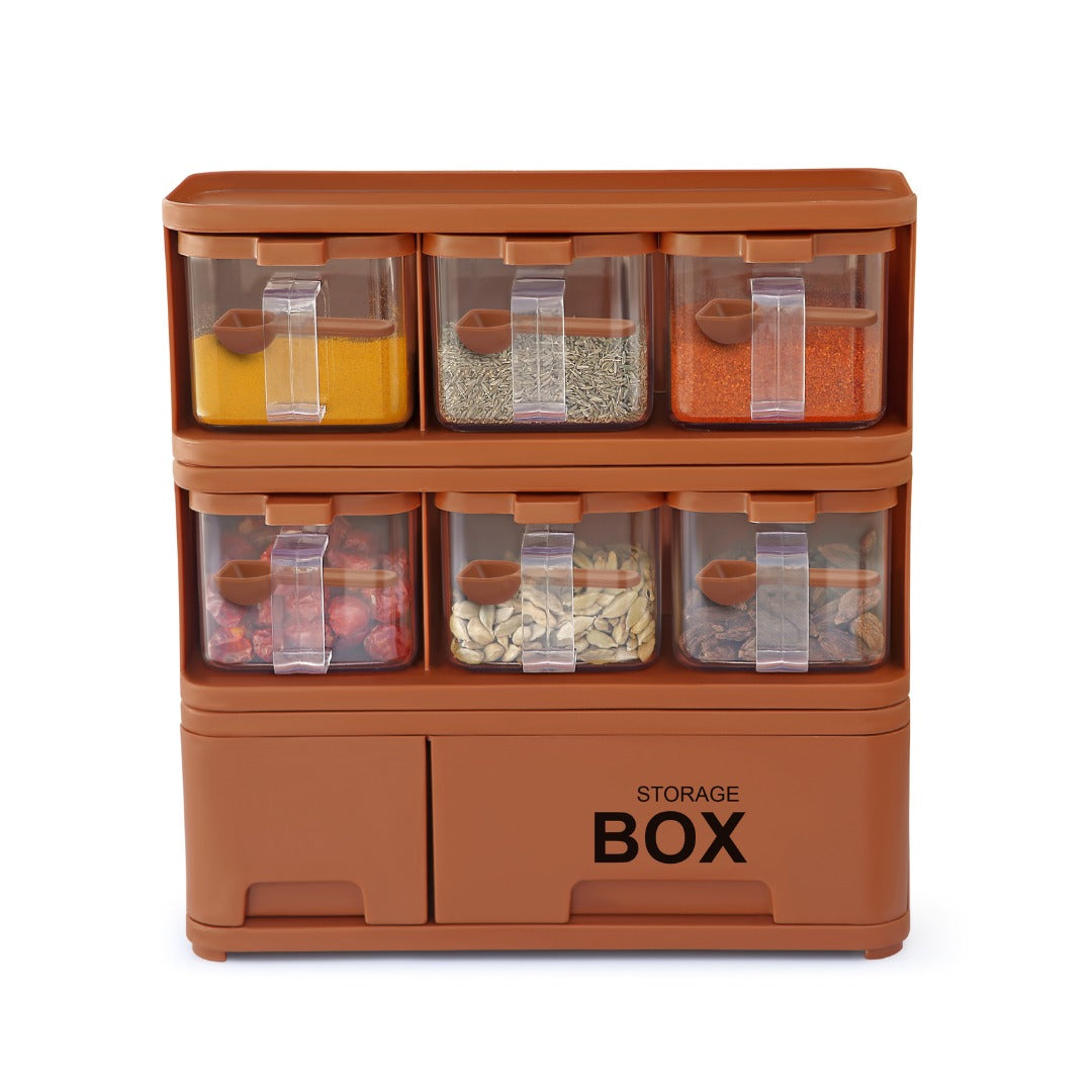 6 In 1 Crystal Spice Storage Jar