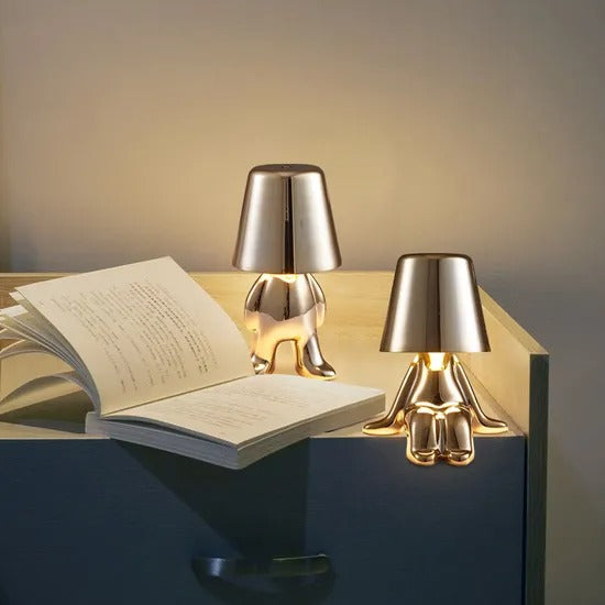 USB Rechargeable Metalic Golden Lamp