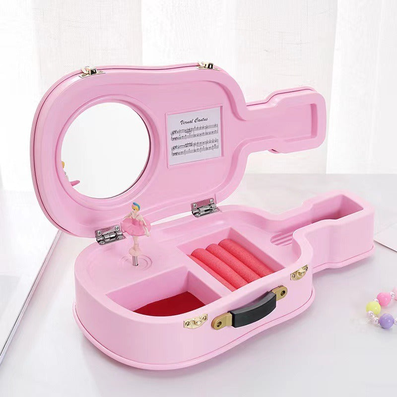Classic Guitar Shape Musical Jewelry Organizer