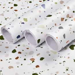 Terrazzo Pattern Marble Texture Design PVC Waterproof Sheet (60cmx200cm)