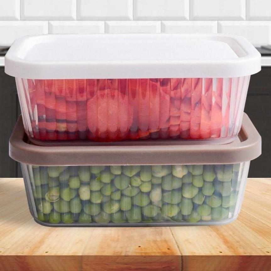 Pack of 2 Medium Crinkle Food Container 750ML