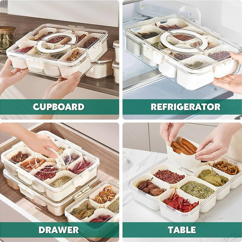 8 Compartment Snack Storage Box