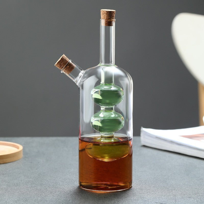 2-in-1 Double Layer Glass Oil Bottle