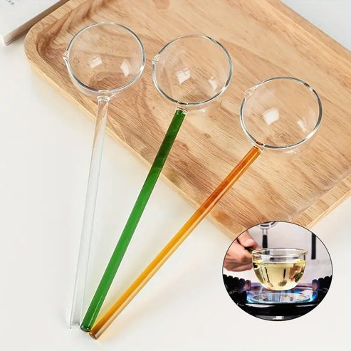 Long Stick Glass Spoon
