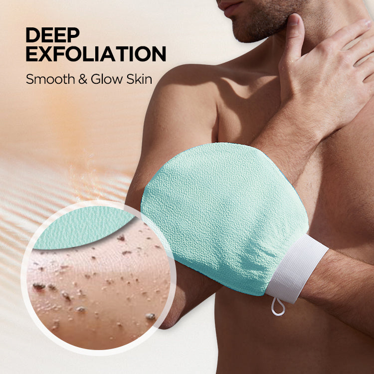 Exfoliating Gloves Mitten Remove Dead Skin Bath Body Scrub