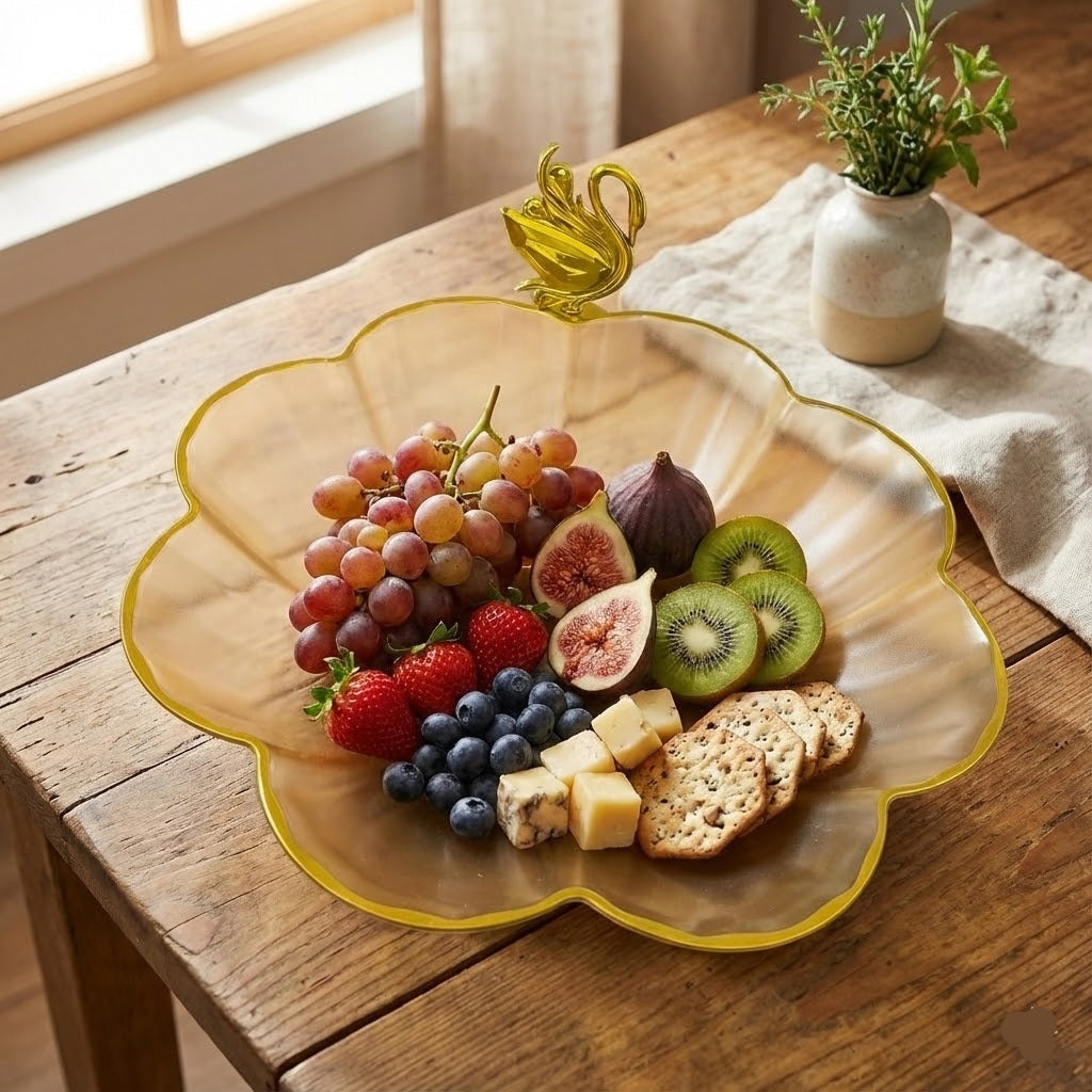 Elegant Floral Shaped Fruit Plate