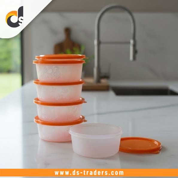 Pack Of 6 - Plastic Round Food Container