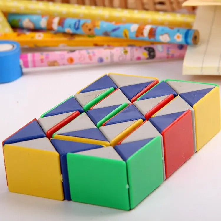 24 Blocks Snake Magic Twist Jigsaw Puzzle Game Kids Toy