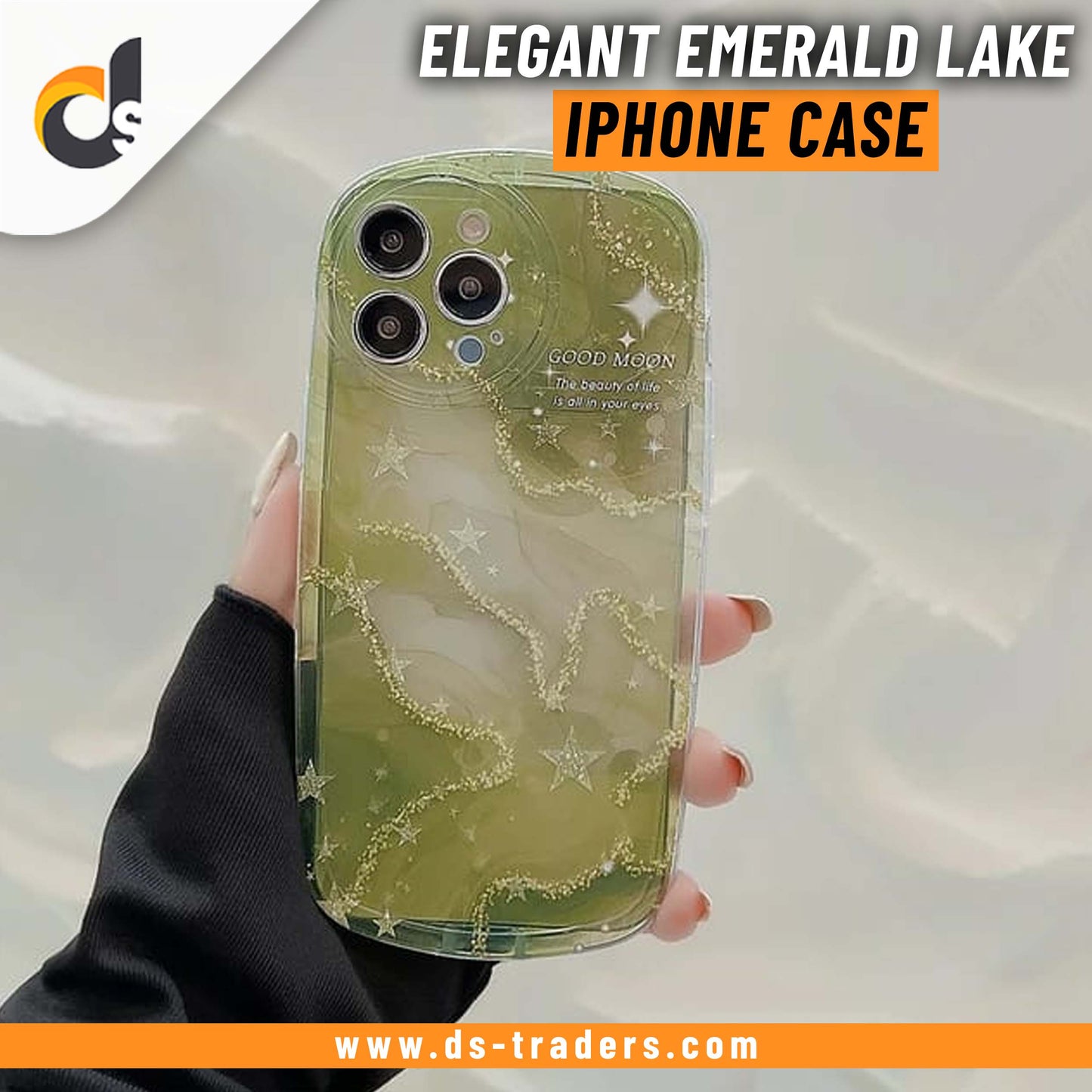 Elegant Emerald Lake Design - iPhone Back Case Only