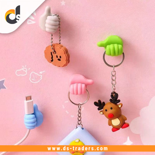 10Pcs Cute Thumbs Wire Clips Cable Holder