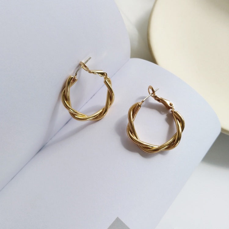 Twisted Wavy Hoop earrings