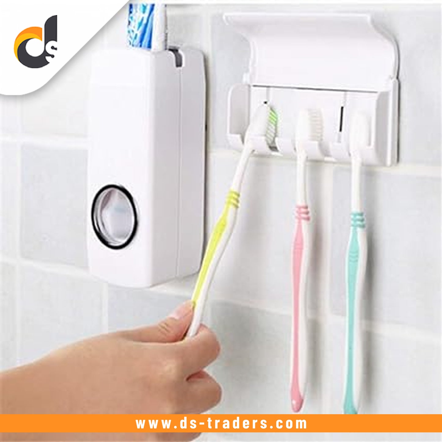 Toothpaste Dispenser & Brush Holder Set