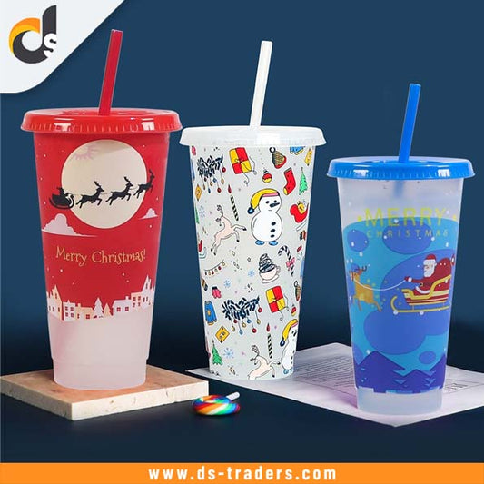 Plastic Printed Straw Cup