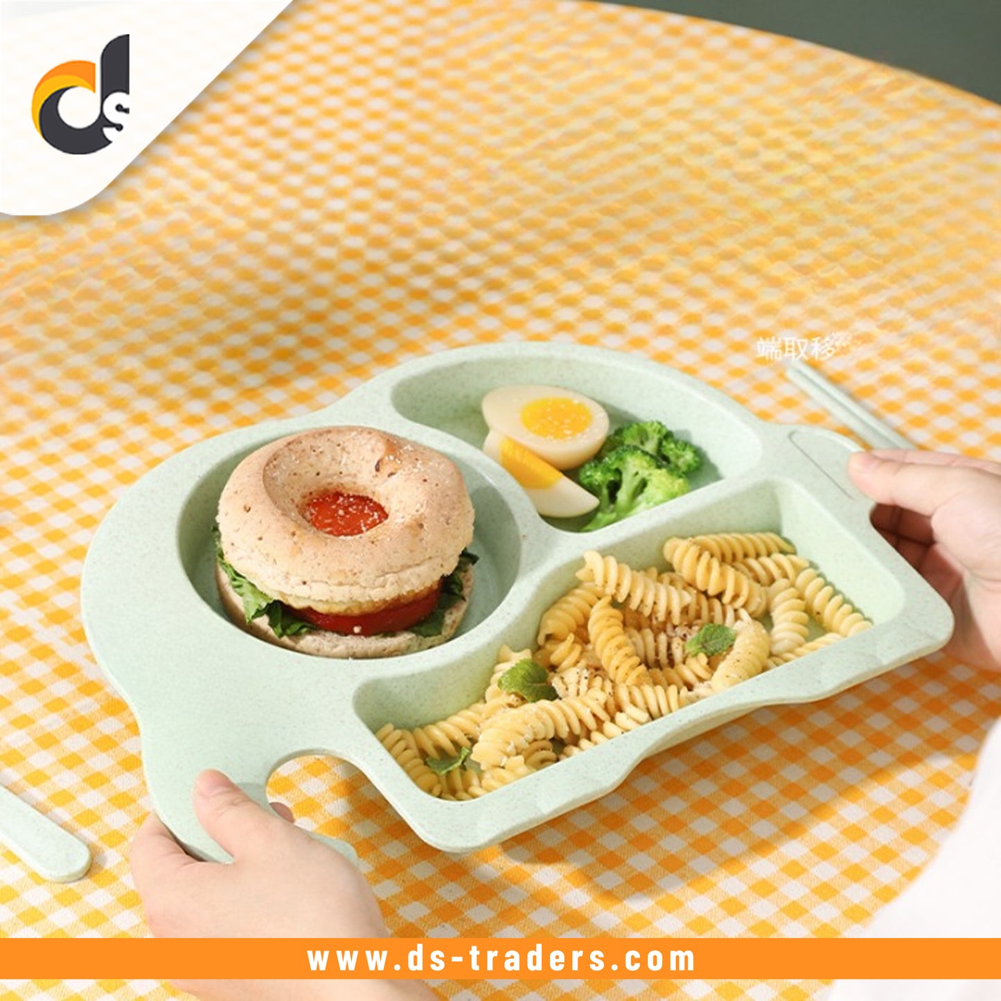 Elephant Shaped 3 compartment Plate