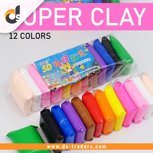 12 Colors Super Clay Art DIY Clay with Modelling Tools