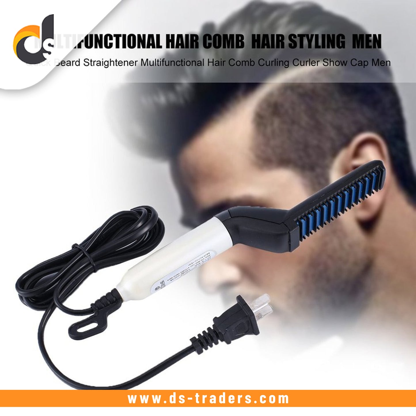 Multifunctional Hair & Beard Electric Straightner Comb.