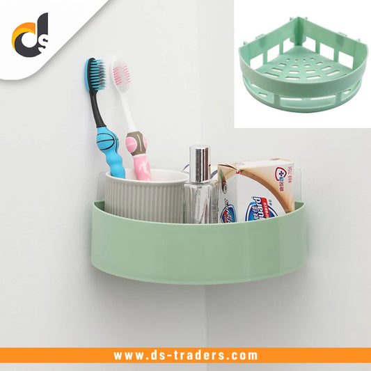 Universal Corner Shelf Storage Rack Wall Mounted Plastic Storage Organizer