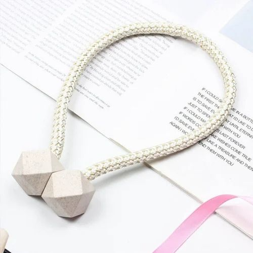 2 PCS Magnetic Diamond Shape Curtain Rope Tie Backs