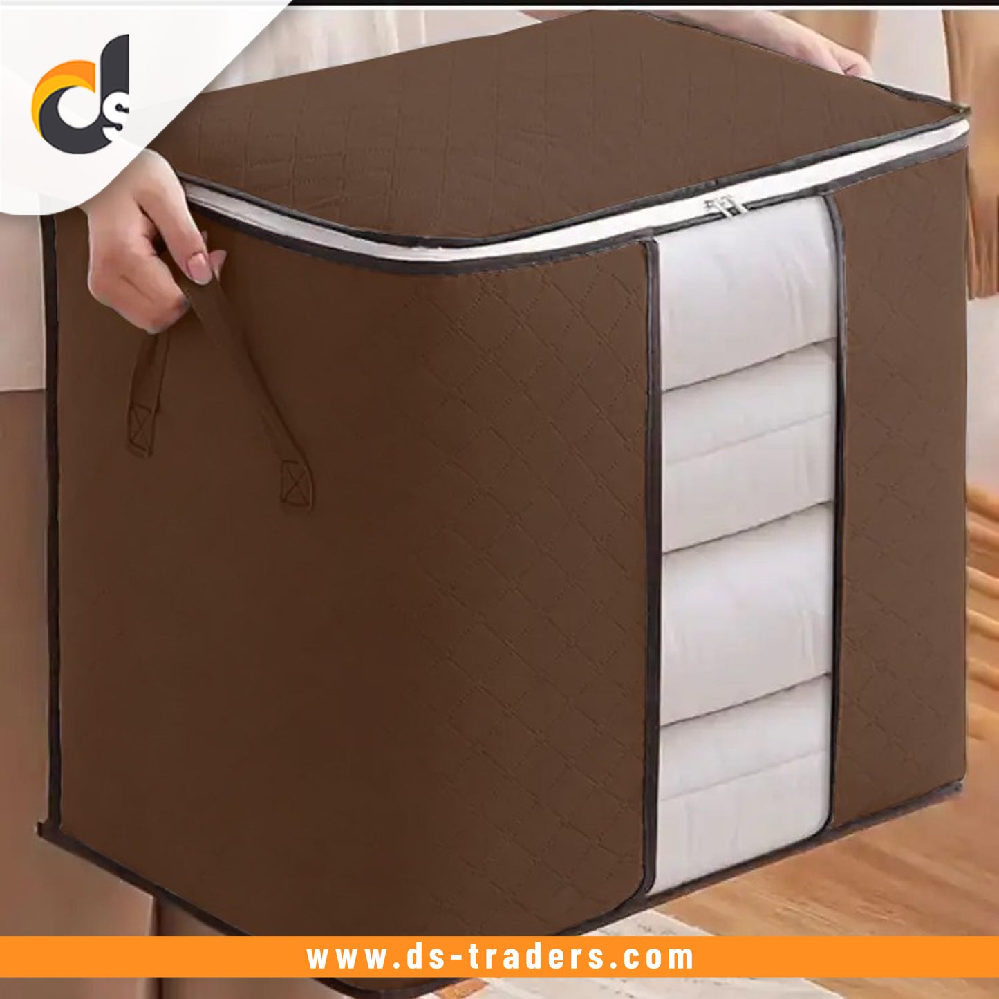 Brown Color Multipurpose Storage Bag for Clothes & Blanket